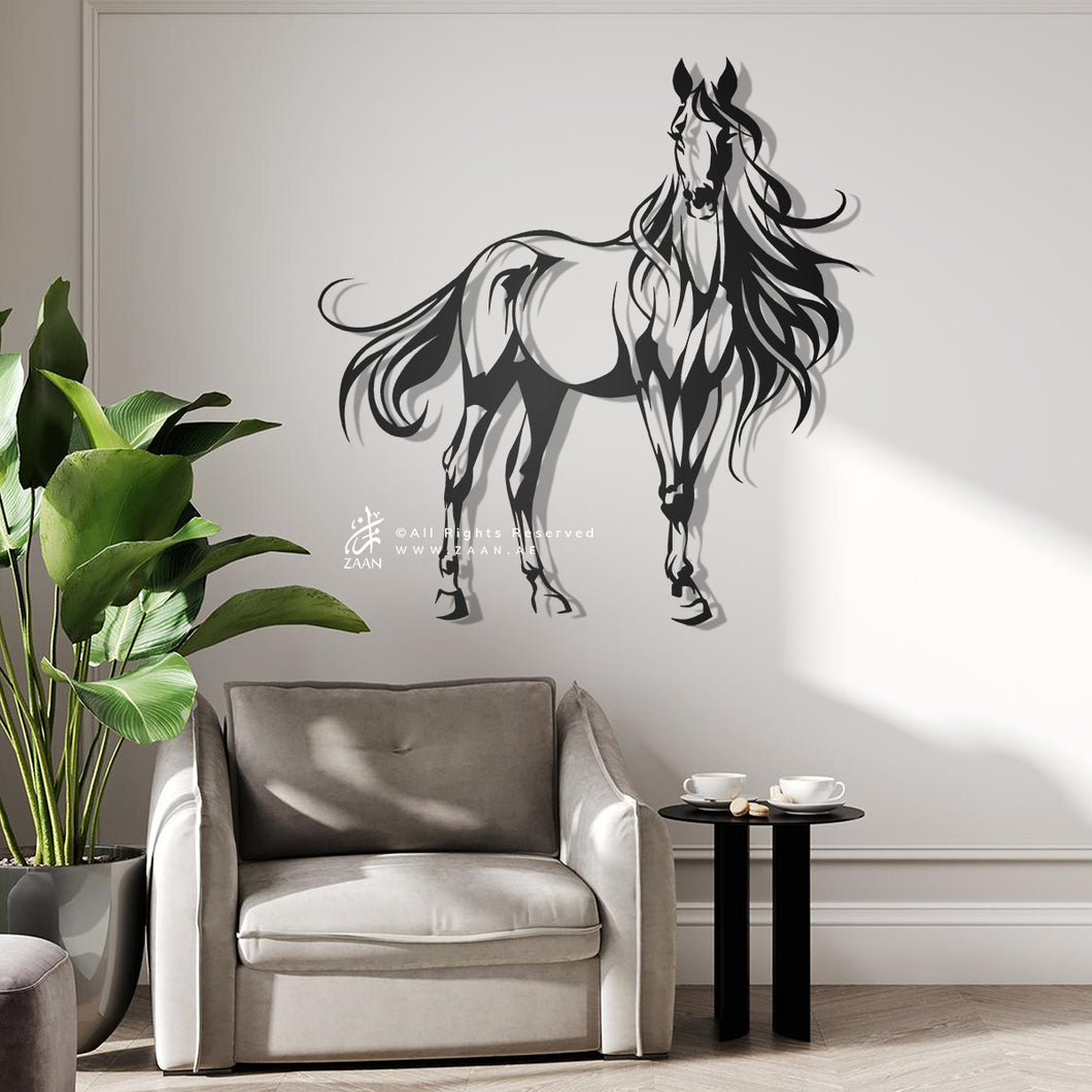 Horse Wall Art لوحة الخيل - Premium ( Metal ) ( HZN37 )