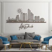 Load image into Gallery viewer, Abu Dhabi Panoramic Skyline Wall Art