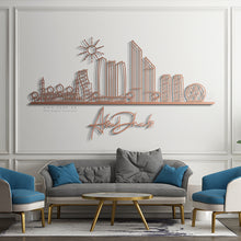 Load image into Gallery viewer, Abu Dhabi Panoramic Skyline Wall Art