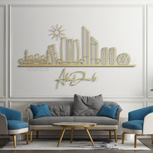 Load image into Gallery viewer, Abu Dhabi Panoramic Skyline Wall Art