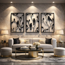 Load image into Gallery viewer, Birds Wall Art - Basic / Premium ( 3pc Set ) ( BRZN01 )