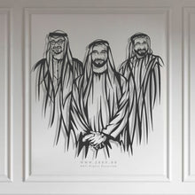 Load image into Gallery viewer, Sheikh Zayed, Sheikh Mohammed & Sheikh Sultan الشيخ زايد والشيخ محمد والشيح سلطان - Premium ( Metal ) 2024 (Copy)