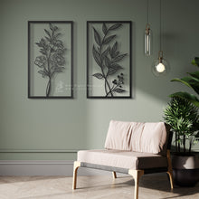 Load image into Gallery viewer, Flower Wall Art - Basic / Premium ( 2pc Set ) ( FLRZN01 )