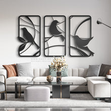 Load image into Gallery viewer, Birds Metal Wall Art - Premium ( BWZN03 )