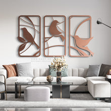 Load image into Gallery viewer, Birds Metal Wall Art - Premium ( BWZN03 )