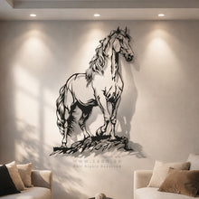 Load image into Gallery viewer, Horse Wall Art لوحة الخيل - Premium ( Metal ) ( HZN45 )