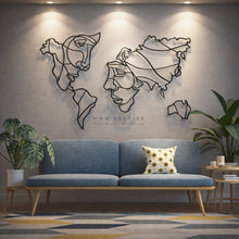 Load image into Gallery viewer, World Map Wall Art - Premium ( MPZN02 )