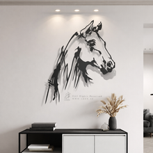 Load image into Gallery viewer, Horse Wall Art لوحة الخيل - Premium ( Metal ) ( HZN040 )