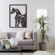 Load image into Gallery viewer, Horse Wall Art لوحة الخيل - Basic ( Wood & Acrylic ) ( HZN05 )