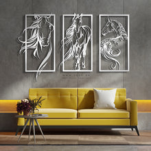 Load image into Gallery viewer, Horses Wall Art لوحة الخيول - Basic / Premium ( 3pc Set ) ( HZN02 )
