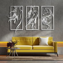 Load image into Gallery viewer, Horses Wall Art لوحة الخيول - Basic / Premium ( 3pc Set ) ( HZN02 )