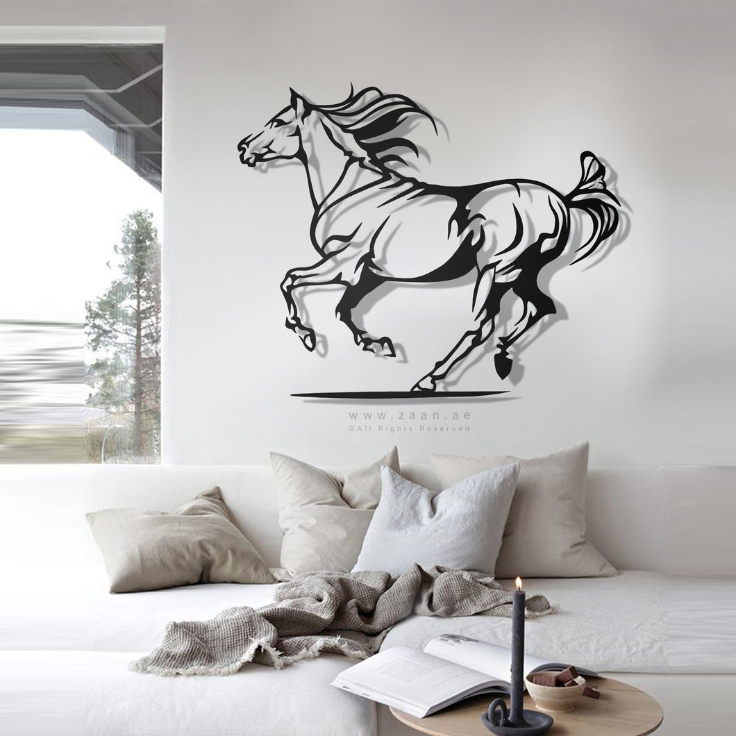 Horse Wall Art لوحة الخيل - Premium ( Metal ) ( HZN35 )