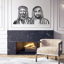 Load image into Gallery viewer, Sheikh Rashid & Sheikh Zayed الشيخ زايد & الشيخ راشد - Premium ( Metal )