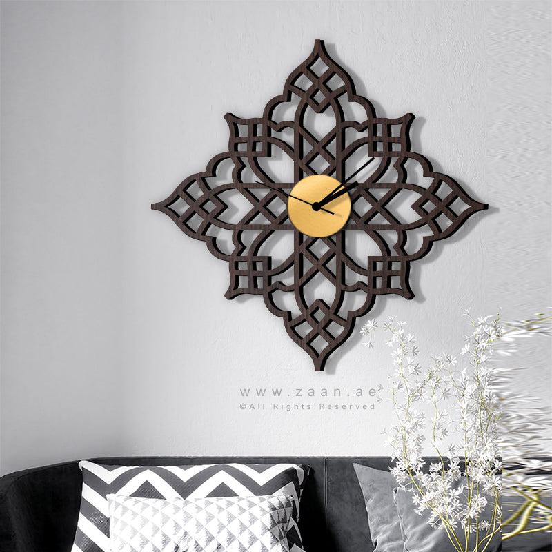 Diamond Islamic Pattern Wall Clock ساعة حائط