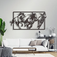 Load image into Gallery viewer, Horses Wall Art لوحة الخيول - Basic ( Wood & Acrylic ) ( HZN04 )