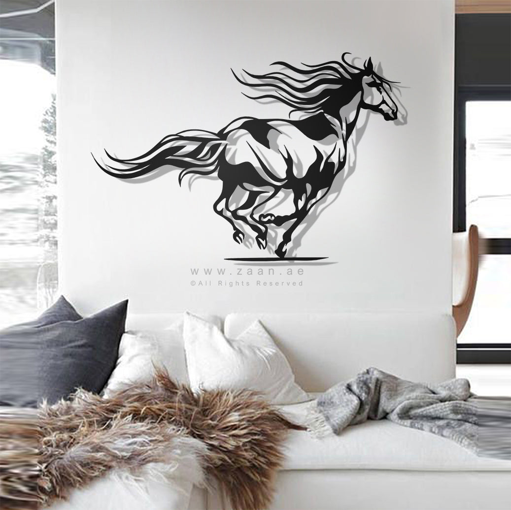 Horse Wall Art لوحة الخيل - Premium ( Metal ) ( HZN32 )