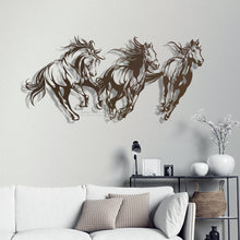 Load image into Gallery viewer, Horses Wall Art لوحة الخيول- Premium ( Metal ) ( HZN03 )
