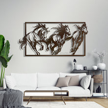 Load image into Gallery viewer, Horses Wall Art لوحة الخيول - Basic ( Wood & Acrylic ) ( HZN04 )