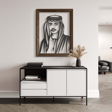 Load image into Gallery viewer, Sheikh Hazza bin Zayed الشيخ هزاع بن زايد آل نهيان - Premium ( Metal + Beech Wood ) ( VPSZN08 )