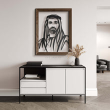 Load image into Gallery viewer, Sheikh Khaled bin Mohamed bin Zayed Al Nahyan الشيخ خالد بن محمد بن زايد - Premium ( Metal + Beech Wood ) ( VPSZN06 )