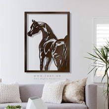 Load image into Gallery viewer, Horse Wall Art لوحة الخيل - Basic ( Wood & Acrylic ) ( HZN05 )