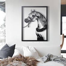 Load image into Gallery viewer, Horse Wall Art لوحة الخيل - Premium ( Metal ) ( HZN17 )