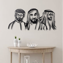 Load image into Gallery viewer, Sheikh Zayed, Sheikh Mohammed & Sheikh Khalid الشيخ زايد & الشيخ محمد & الشيخ خالد - Premium ( Metal )