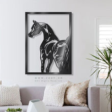 Load image into Gallery viewer, Horse Wall Art لوحة الخيل - Basic ( Wood & Acrylic ) ( HZN05 )