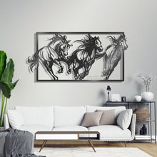 Load image into Gallery viewer, Horses Wall Art لوحة الخيول - Basic ( Wood & Acrylic ) ( HZN04 )