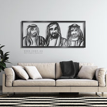 Load image into Gallery viewer, Sheikh Zayed, Sheikh Khalifa & Sheikh Mohammed الشيخ زايد & الشيخ خليفة & الشيخ محمد - Basic ( Wood & Acrylic )