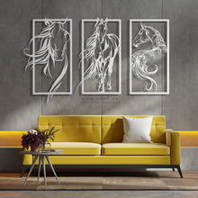 Load image into Gallery viewer, Horses Wall Art لوحة الخيول - Basic / Premium ( 3pc Set ) ( HZN02 )