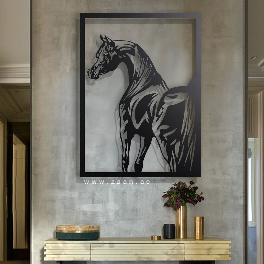 Horse Wall Art لوحة الخيل - Premium ( Metal ) ( HZN08 )