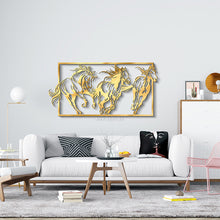 Load image into Gallery viewer, Horses Wall Art لوحة الخيول - Basic ( Wood & Acrylic ) ( HZN04 )