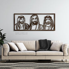 Load image into Gallery viewer, Sheikh Zayed, Sheikh Khalifa & Sheikh Mohammed الشيخ زايد & الشيخ خليفة & الشيخ محمد - Basic ( Wood & Acrylic )
