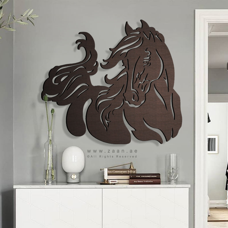 Horse Wall Art لوحة الخيل- Basic ( Wood & Acrylic ) ( HZN010 )