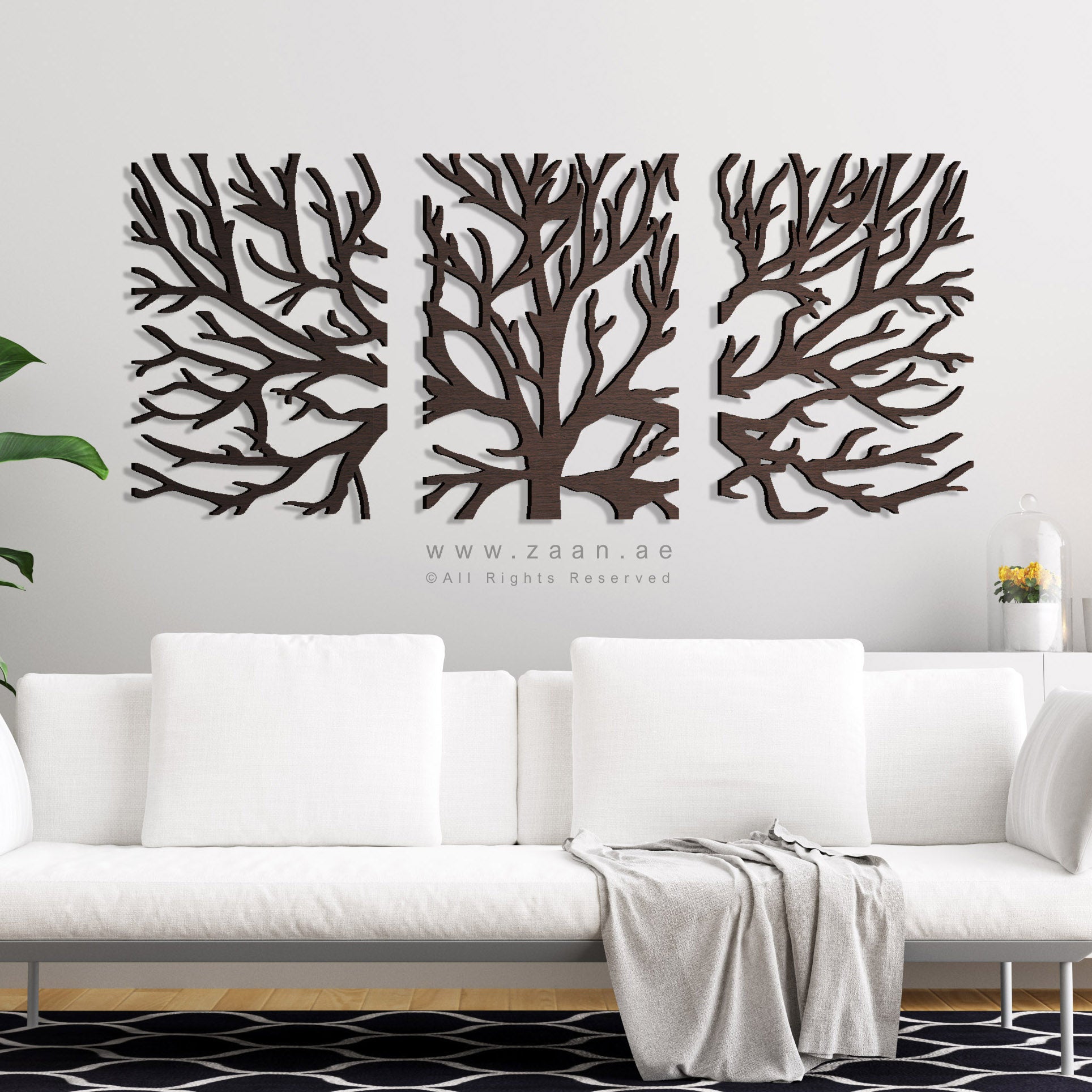 Metal wall art shop tree