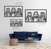 Load image into Gallery viewer, Sheikh Zayed, Sheikh Khalifa & Sheikh Mohammed الشيخ زايد & الشيخ خليفة & الشيخ محمد - Basic ( Wood & Acrylic )