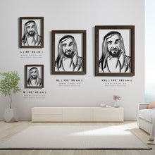 Load image into Gallery viewer, ( VIP ) Sheikh Zayed, Sheikh Mohammed & Sheikh Mohammed الشيخ زايد & الشيخ محمد & الشيخ محمد - Premium ( Metal + Beech Wood ) ( 3pc Set ) ( VPSZN05 )