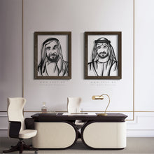 Load image into Gallery viewer, ( VIP ) Sheikh Mohammed & Sheikh Zayed bin Sultan Al Nahyan الشيخ محمد + الشيخ زايد بن سلطان آل نهيان - Premium ( 2pc Set ) ( VPSZN04 )