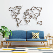 Load image into Gallery viewer, World Map Wall Art - Premium ( MPZN02 )