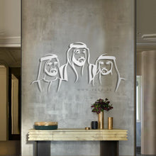 Load image into Gallery viewer, Sheikh Khalifa, Sheikh Mohammed & Sheikh Hamdan الشيخ خليفة & الشيخ محمد & الشيخ حمدان - Premium ( Metal )