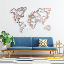 Load image into Gallery viewer, World Map Wall Art - Premium ( MPZN02 )