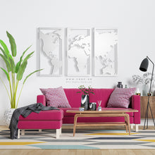 Load image into Gallery viewer, World Map Wall Art - ( 3pc Set ) ( MPZN03 )