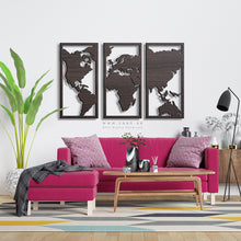 Load image into Gallery viewer, World Map Wall Art - Basic / Premium ( 3pc Set ) ( MPZN03 )
