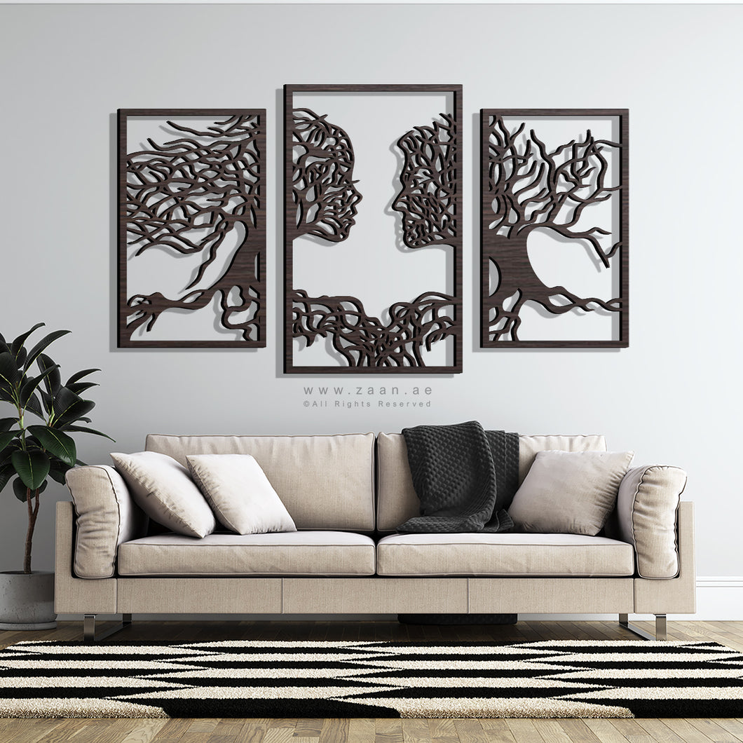 Love Tree Wall Art - Basic / Premium ( 3pc Set ) ( TRZN05 )