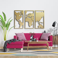 Load image into Gallery viewer, World Map Wall Art - Basic / Premium ( 3pc Set ) ( MPZN03 )