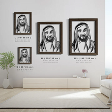 Load image into Gallery viewer, Sheikh Tahnoon bin Zayed الشيخ طحنون بن زايد آل نهيان - Premium ( Metal + Beech Wood ) ( VPSZN09 )
