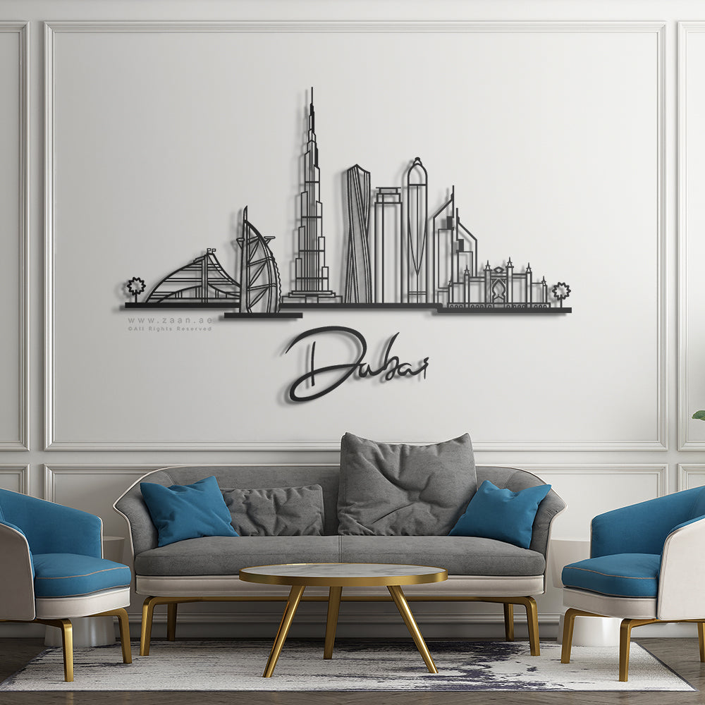 Dubai Panoramic Skyline Wall Art