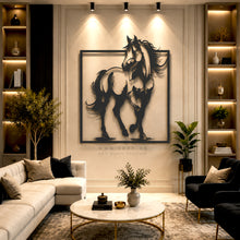 Load image into Gallery viewer, Horse Wall Art لوحة الخيل - Premium ( Metal ) ( HZN041 )
