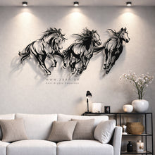 Load image into Gallery viewer, Horses Wall Art لوحة الخيول- Premium ( Metal ) ( HZN03 )
